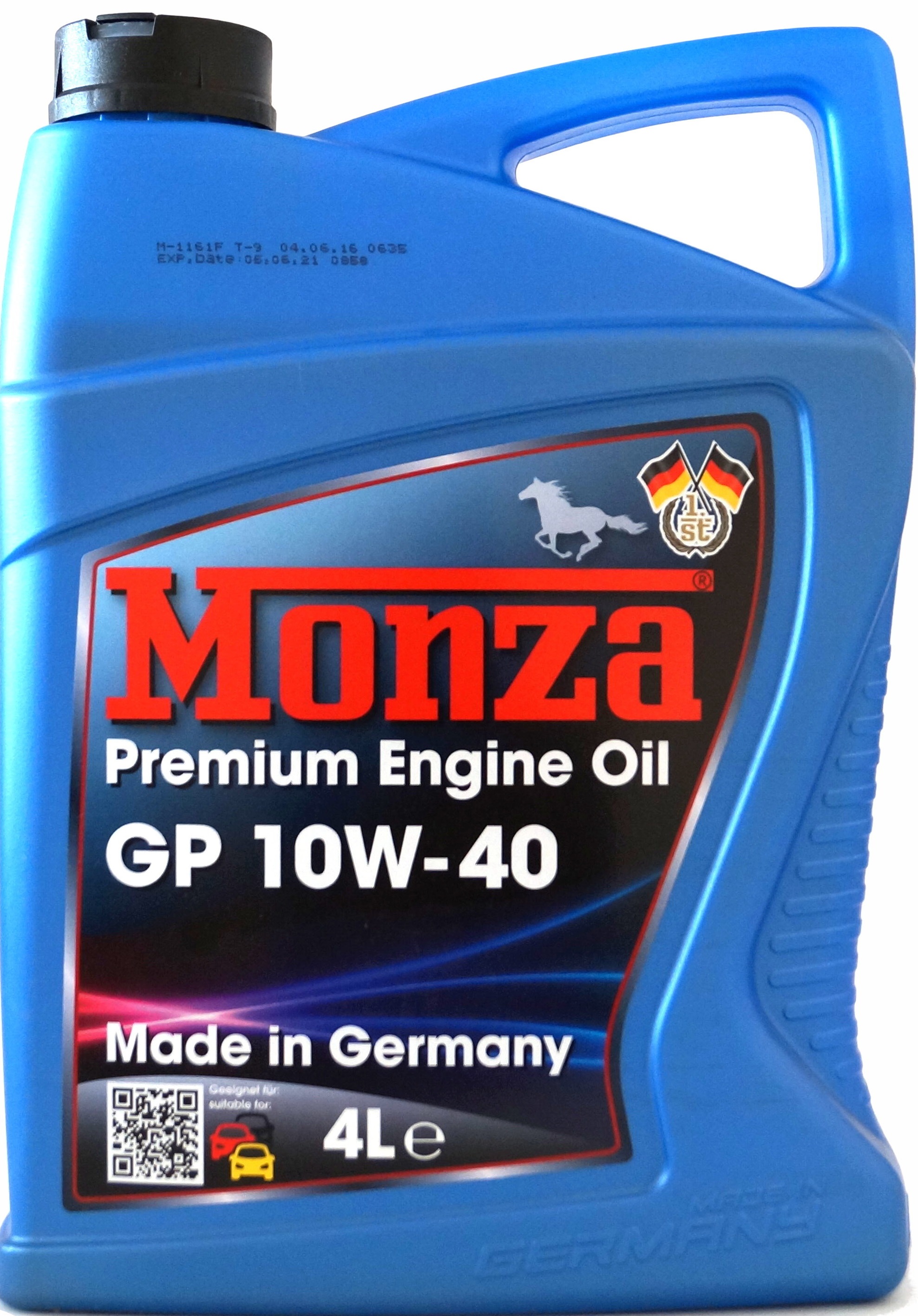Масло моторное полусинтетическое - MONZA GP 10W-40 4л